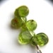 August Birthstone Pendant Necklace . Natural Peridot . Sterling Silver Chain . Long Vine . Raw Stone . Leafy Vine - Muscadet Collection