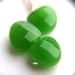Kelly Green Necklace . Green Jade Necklace . Lime Green Necklace . Sterling Silver Chain . Green Leaf Necklace - Lantern Collection
