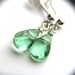 50% OFF SALE - Kelly Green Earrings . Emerald Green Bridesmaid Jewelry . Green Quartz Earrings . May Birthstone Jewelry - Enchanted