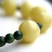 Olive Jade Green Turquoise Necklace . Natural Gemstone . Simple Beaded Strand . Round Bubble Orbs - Kukicha Collection . The Galaxy Series