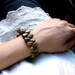 Unakite Bracelet . Green Stone Bracelet . Unakite Beaded Cuff Bracelet . Chunky Bracelet . Statement Bracelet - Tocantins Collection
