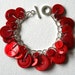 Fire Engine Red Button Bracelet