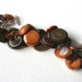 Vintage Button Bracelet Classic 1970s Browns and Oranges