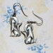 Vintage Sterling Silver Wolf Earrings, Howling Wolf, Wolf Howling Jewelry, 925 Silver Earrings