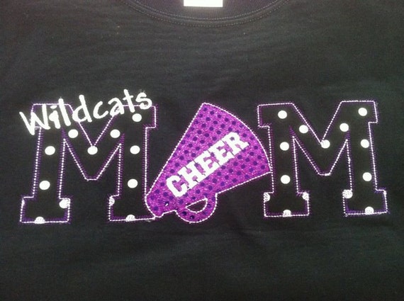 Personalized Embroidered Cheer Mom Shirt