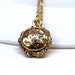 Small burger Necklace charm 3D gold plated pewter  on a delicate gold plated chain