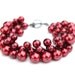 Pomegranate Pearl Cluster Bracelet, Bridesmaid Bracelet, Bridal Party, Bridesmaid Gifts,Chunky Jewelry