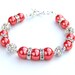 RESERVED - Coral Pearl Rhinestone Bracelet, Bling Bracelet, Bridesmaid Gifts, Bridal Party, Summer Wedding