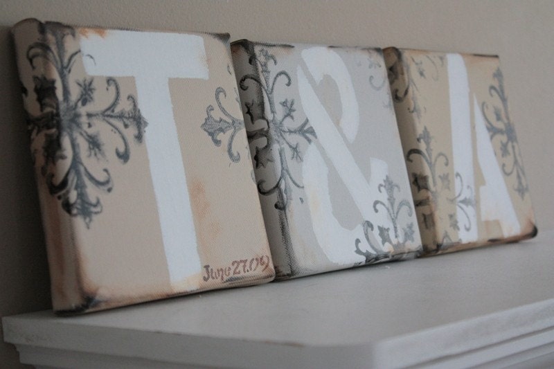 Letter Canvases Classic Featured on HGTV by beachchik on Etsy