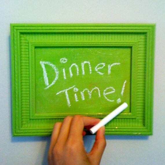 Lime Green Handmade Chalkboard by darcyart on Etsy