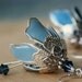 Bridal earrings - crystal something blue silver swarovski crystal earrings