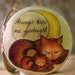 Fox locket, love, always kiss me goodnight, print of original illustration