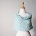 Cloud Cowl / Cape in Seafoam - Soft Lofty Hand Knit Shoulder Warming Capelet / Cowl in Pale Blue Green - Wool Mohair Blend