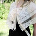 The Emma Capelet Shawl / Scarf - Hand Knit in Cotton and Linen - Rustic Wedding Bridal Accessories - Tea, Cream, Cotton, Natural White