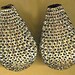 vintage brass teardrop filigree mesh pear shaped pair bead two pieces larger sized
