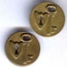 vintage brass charm, a circle with a lock and key, looks great on a chain ox
