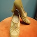 1940s Vintage Shoes Fabulous Sport Walking Tie Shoe in Tan Suede and Mesh 9 and one half inch inside measurement
