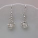 Wire Wrap Earrings Herkimer Diamond Quartz Crystals Silver