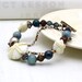 Eclectic Sand Dollar Lampwork Bracelet - Beached / Spring Summer Beach Shore Boho