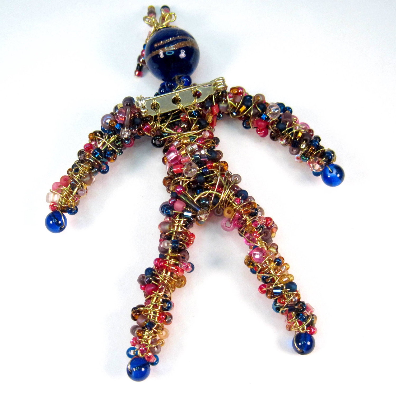 Beaded People Pin Bead People Wire Wrapped By Playnwithbeads