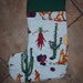 Quilted Christmas Stocking Xmas desert cactus Free Personalization Southwest