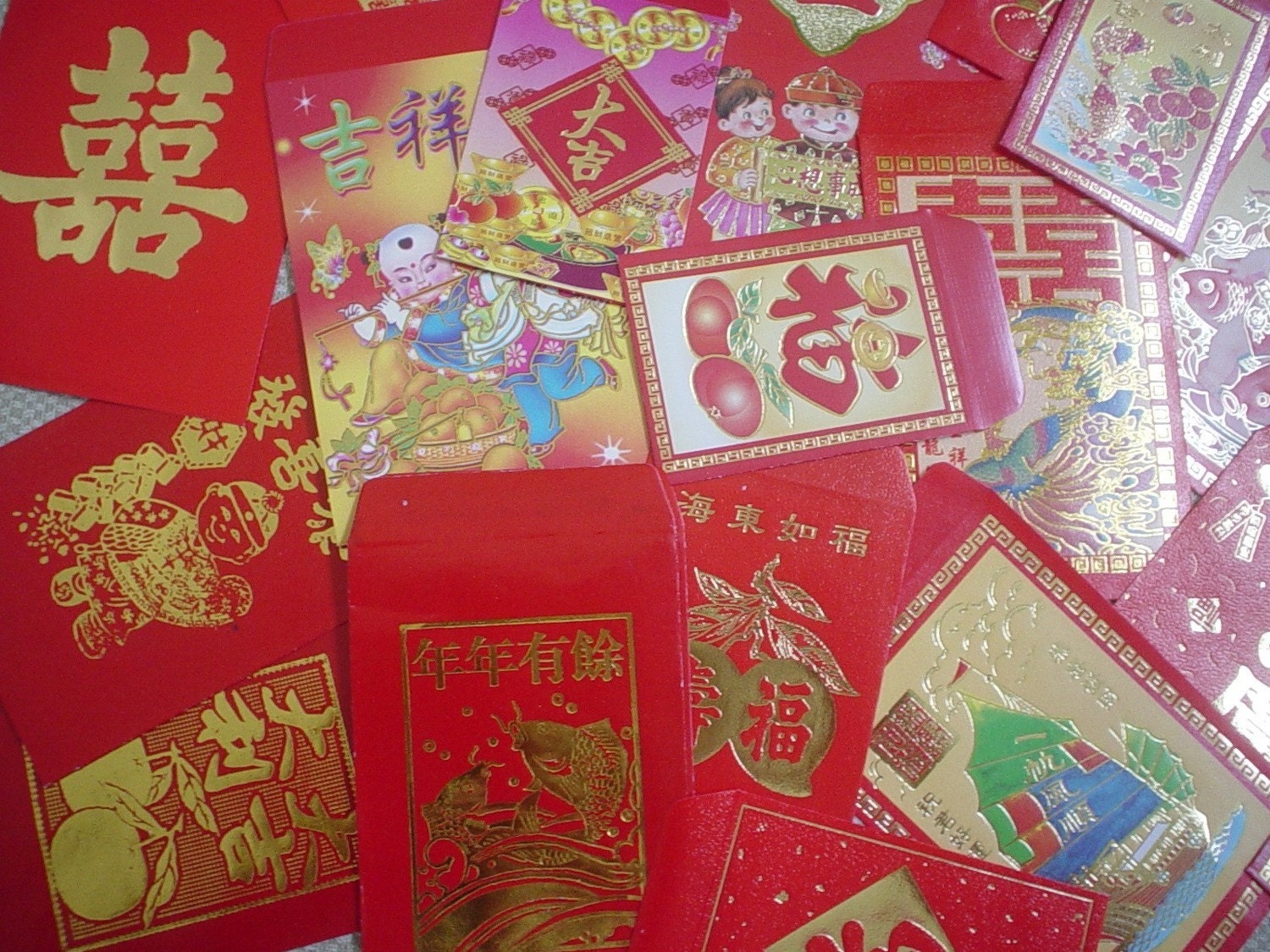 Chinese Lucky Red Envelope Art Embellishment B