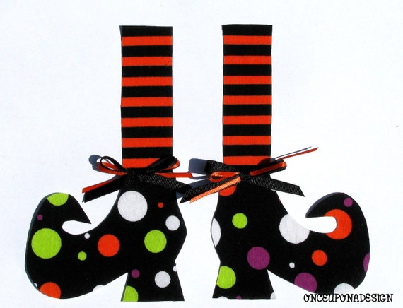 Witch Shoes Iron On Appliques Ribbons Included Tall Stockings Witch Shoes Iron On Appliques Ribbons Included Tall Stockings