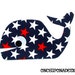 Patriotic Whale... Iron On Applique