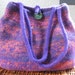 SALE - Felted Bubble Bag - Purple with Multi Colors