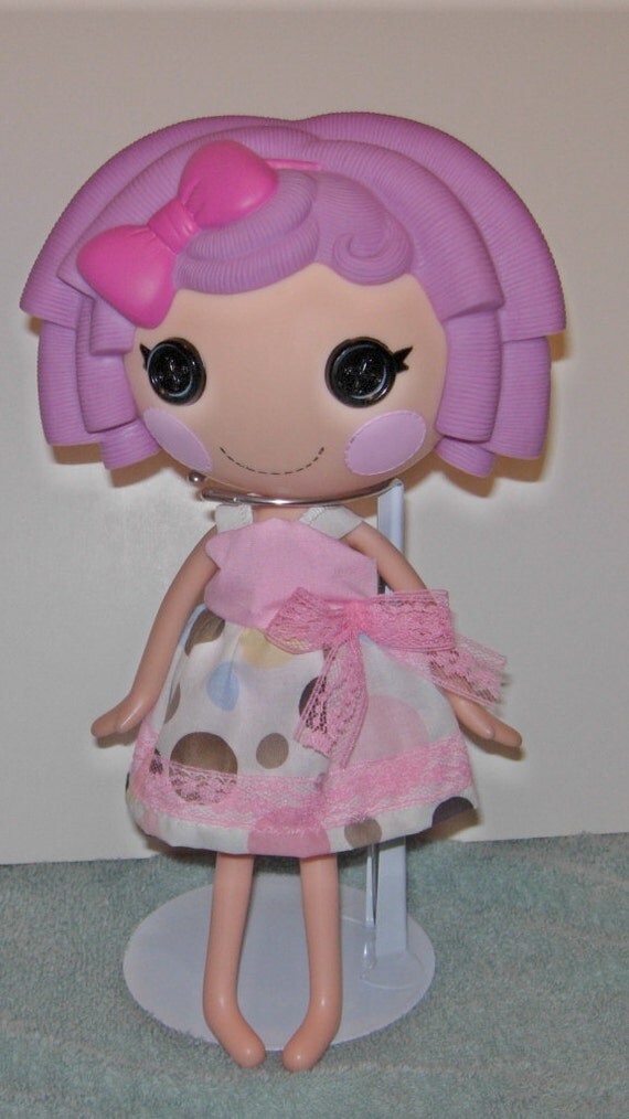LaLaLoopsy doll 2 piece outfit dress and shorts in pink with