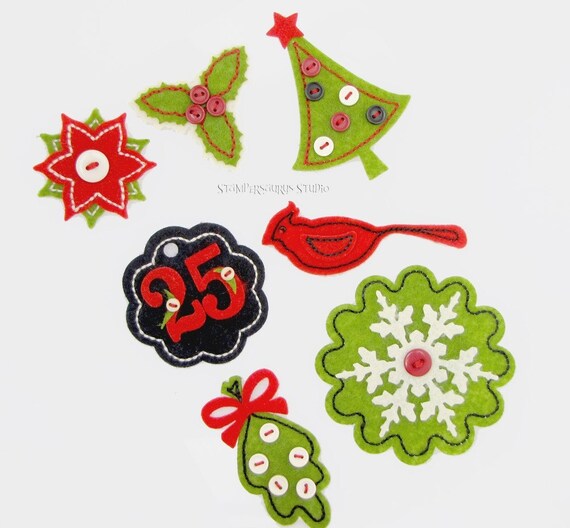 Items similar to FELT Holiday Stickers on Etsy
