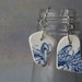 Sterling Silver and Broken Plate Earrings