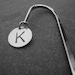 Hand Stamped Bookmark With Initial Charm