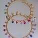 Rainbow Rays...Riotous Gemstone Studded Gold filled Signature Original Large Hoop Earrings