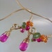 Mod Mistletoe...Ruby Sapphire Vesuvianite Bejeweled Gold Filled Original Earrings