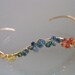 Coney Island Baby...Yellow Orange and Blue Sapphire Green Apatite Emerald Signature Original Gold Filled Wavy Cuff Bracelet