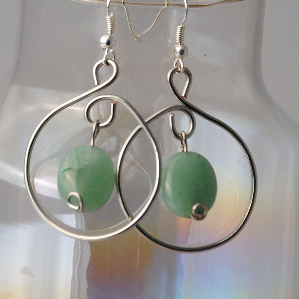 Jade Hoop Earrings