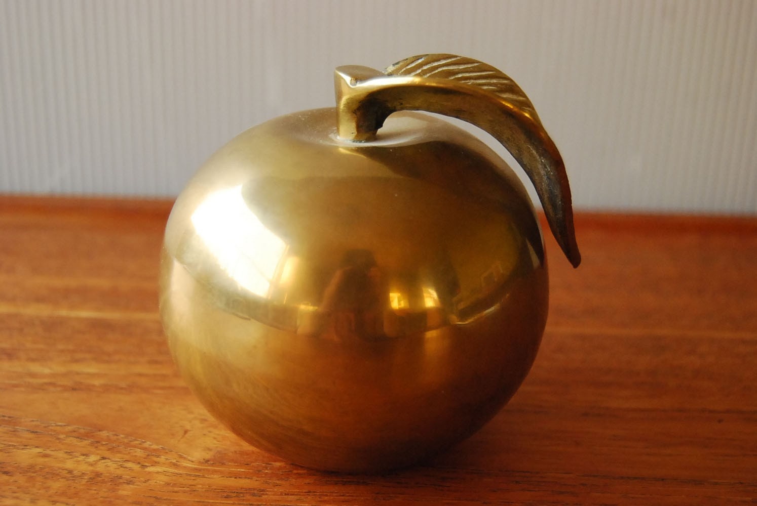 Shiny Brass Apple Statue by ladiesandgentlemen on Etsy
