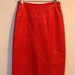 Soft Red Leather Skirt