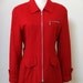 Red Vintage Zippered Blazer