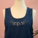 15 DOLLAR SALE - Embroidered Trim Denim Jumper