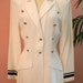 RESERVED - Long White Nautical Style Double Breasted Blazer