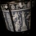 Classic Hellenic Blue Wedgewood Style Ice Bucket Bar Ware With Brass Rack 1970's SALE 20 percent off