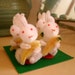 box of 4 chenille easter bunnies