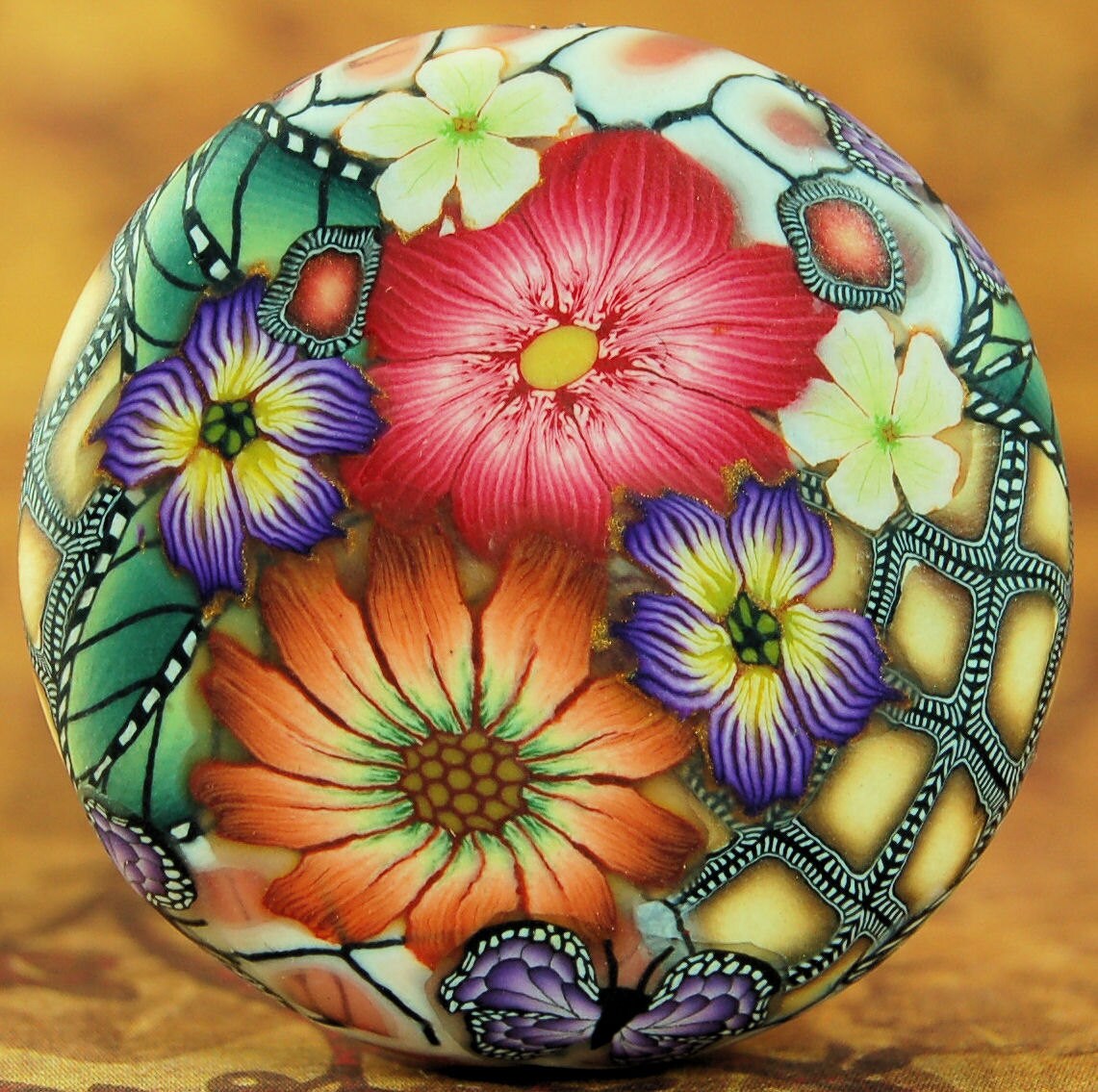 Polymer Clay Smooth Circle Focal Bead