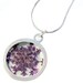 purple queen anns lace\/silver pendant