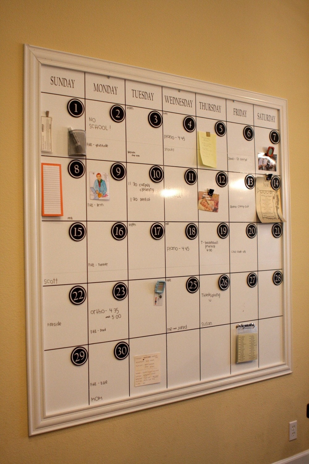 LARGE Dry Erase Calendar