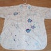 Hand painted crinkle cotton big shirt - Large