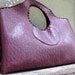Purple Cowhide Leather Tote Bag by Stacy Leigh Ready to Ship