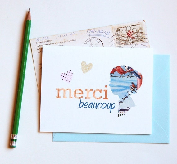 handmade thank you cards in french spanish and german lovely